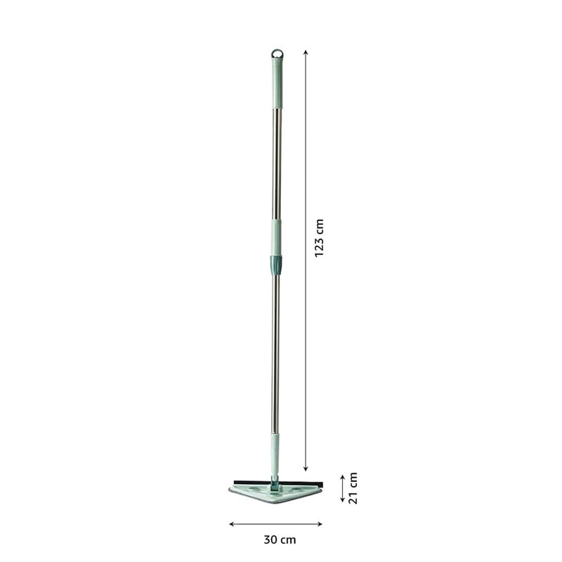 Suzec Rotatable Triangle Mop with Long Handle Microfiber Floor Mop Rotatable Cleaning Brush Glass Wiper Window Cleaner Floor Cleaning Car Glass Cleaning Scraper Dust Mop - Image 4