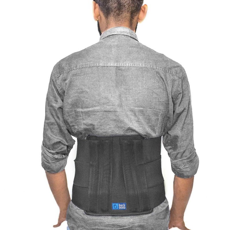 Back Good Lumbar Sacral Belt | 5-Year Warranty | Back Support Belt for Lower Back Pain, Sciatica, Muscle Strains, Posture Correction | Orthopedic Belt 4 Metal Stays | Men & Women (XXXL)(Grey) - Image 1