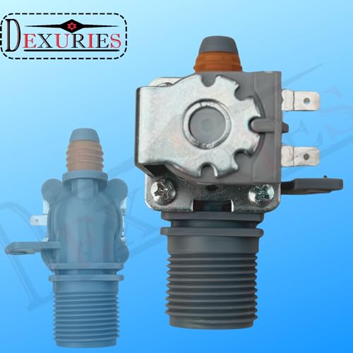 DEXURIES Brass Washing Machine INLET VALVE| FEED VALVE | Water Inlet Part For SAMSUNG Washing Machine 2 Pin 220/230V Match & Buy (Color - Grey) Pack Of 1 - Image 2