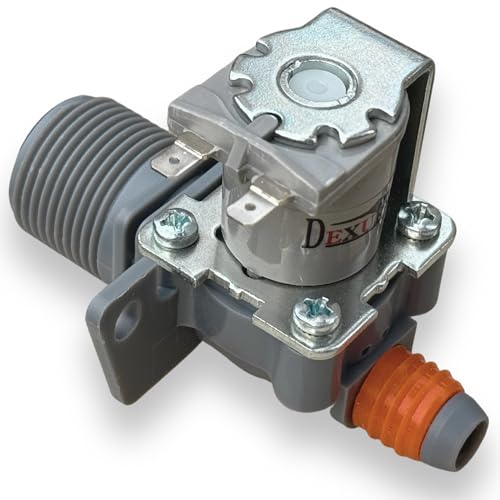 DEXURIES Brass Washing Machine INLET VALVE| FEED VALVE | Water Inlet Part For SAMSUNG Washing Machine 2 Pin 220/230V Match & Buy (Color - Grey) Pack Of 1 - Image 1