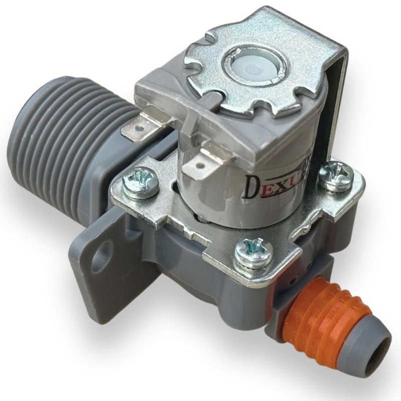 DEXURIES Brass Washing Machine INLET VALVE| FEED VALVE | Water Inlet Part For SAMSUNG Washing Machine 2 Pin 220/230V Match & Buy (Color - Grey) Pack Of 1 - Image 5