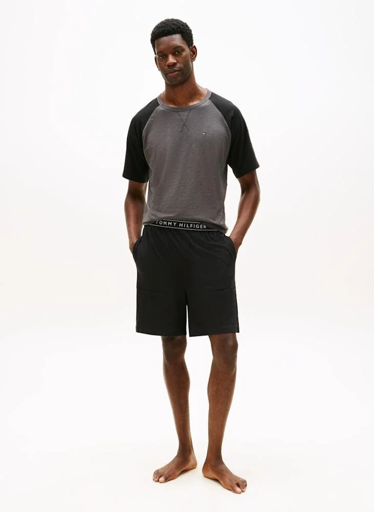 تومي هيلفيغر Essential Textured Jersey Shorts Pyjama Set