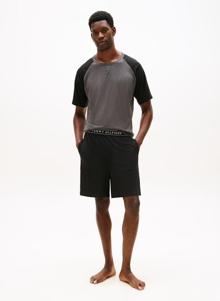 TOMMY HILFIGER Essential Textured Jersey Shorts Pyjama Set - Image 1