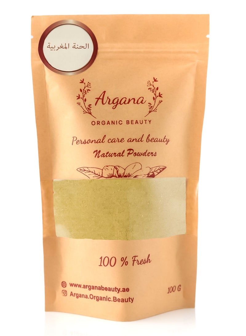 Argana Organic Beauty  Moroccan Henna Powder 100G For Hair And Skin Strengthen The Hair - Protects The Skin Against Infections Combats The Signs Of Aging And Wrinkles Premium Quality - Image 1