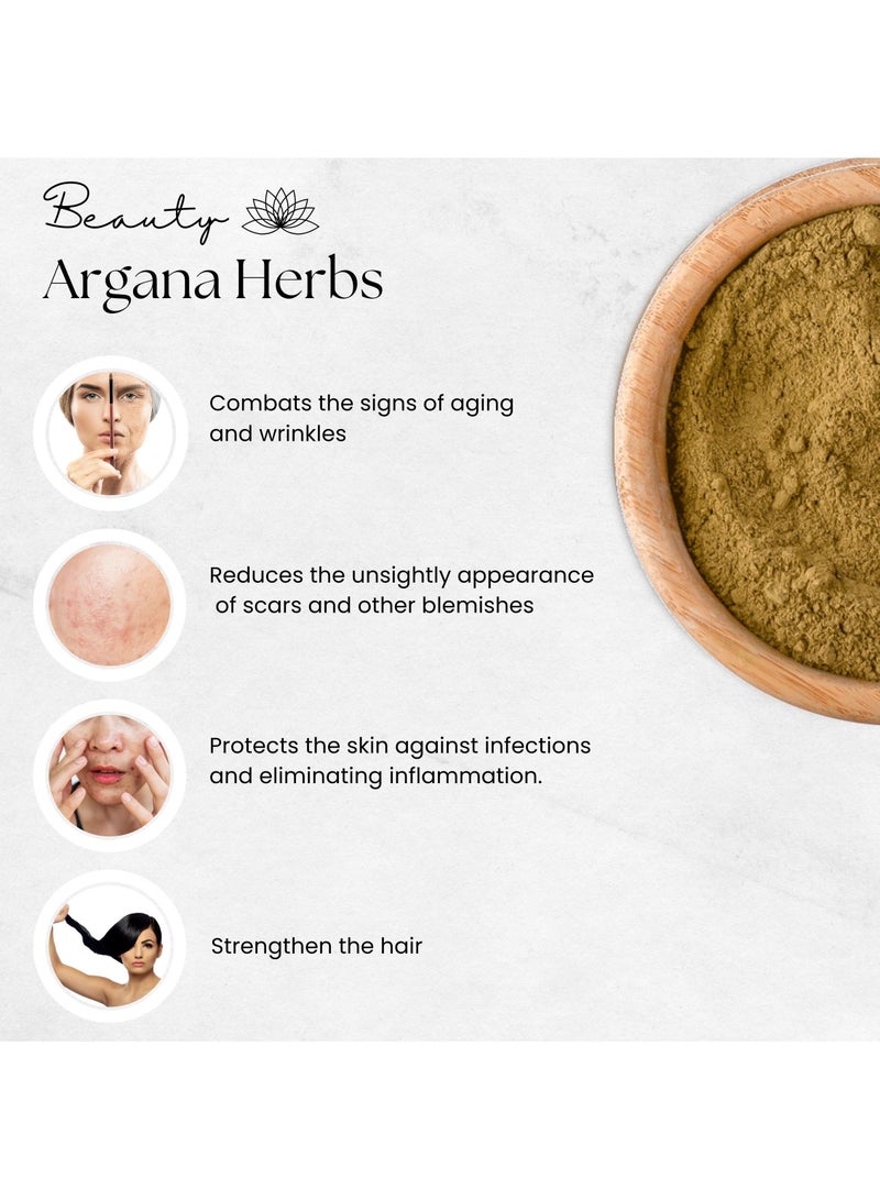 Argana Organic Beauty  Moroccan Henna Powder 100G For Hair And Skin Strengthen The Hair - Protects The Skin Against Infections Combats The Signs Of Aging And Wrinkles Premium Quality - Image 2