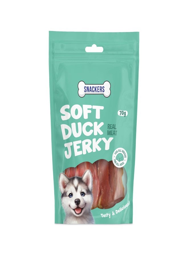 Snackers Soft Duck Jerky, Dog Treats | Natural High Protein Chews for Dental Health, Strong Muscles & High Energy | Healthy & Tasty Snacks for Puppies & Adult Dogs, 70g - Image 4