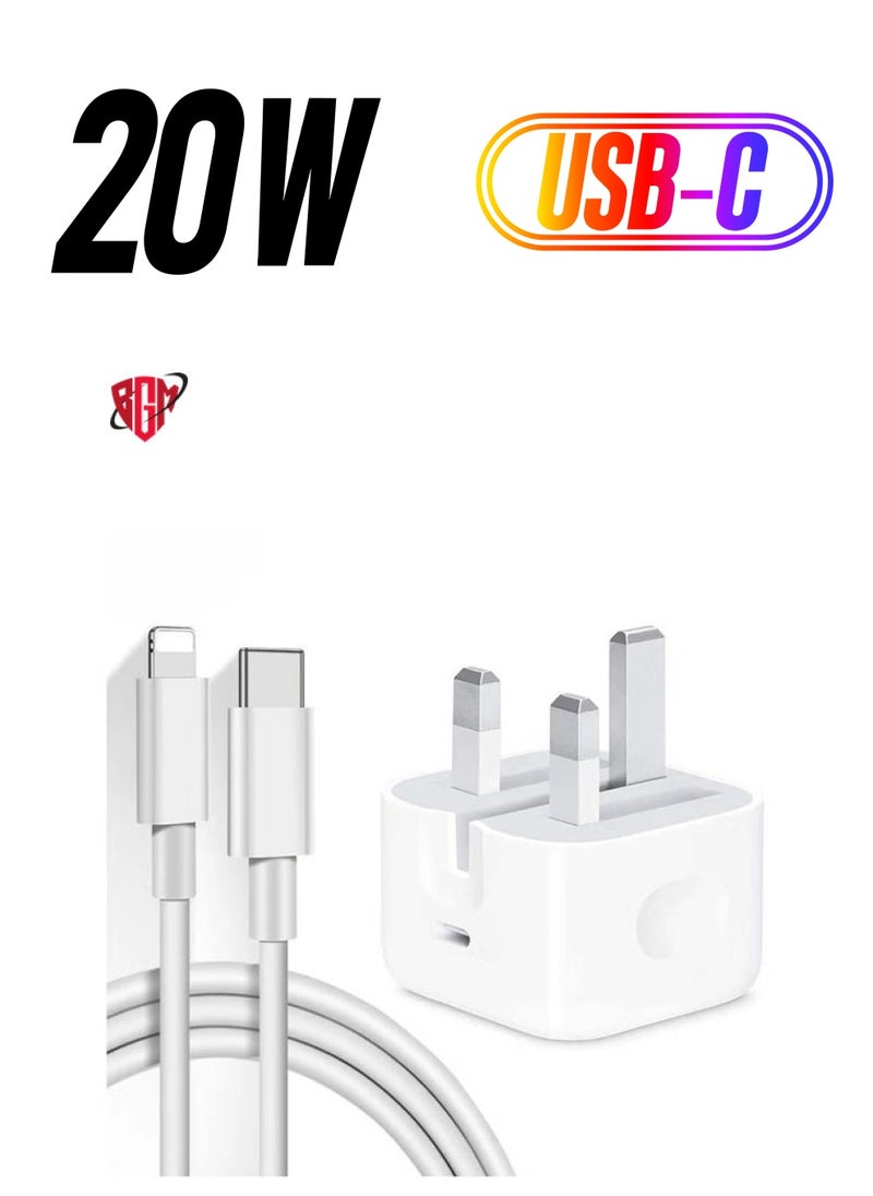 BGM - Type C PD Fast Charger with 1m Type C Lightning Cable Wall Power Adapter - Image 1