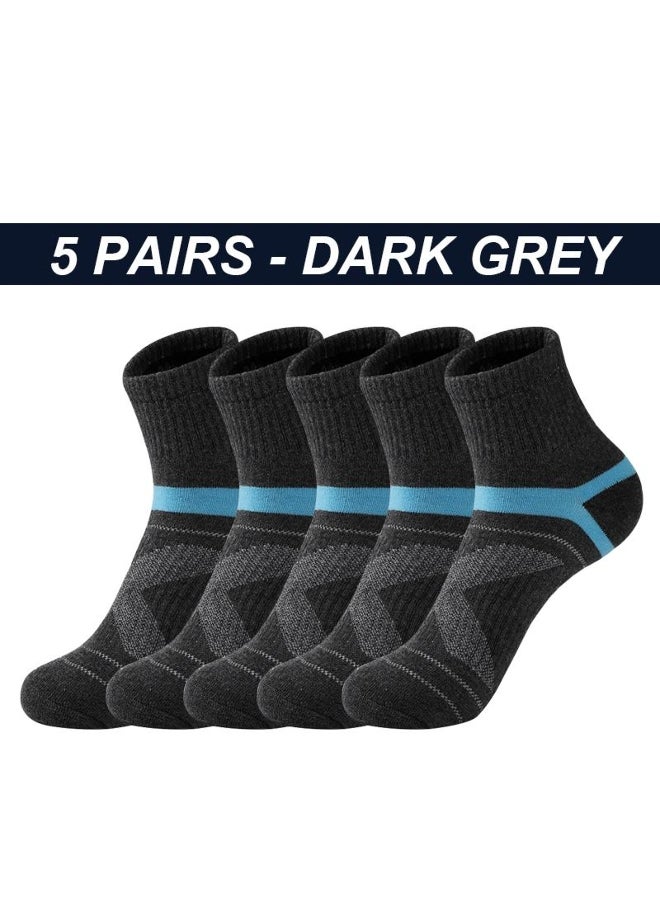 High Quality 5 Pairs Combed Cotton Men's Socks New Casual Breathable Sport Socks Man Stripe Long Sock Plus Size 38-45