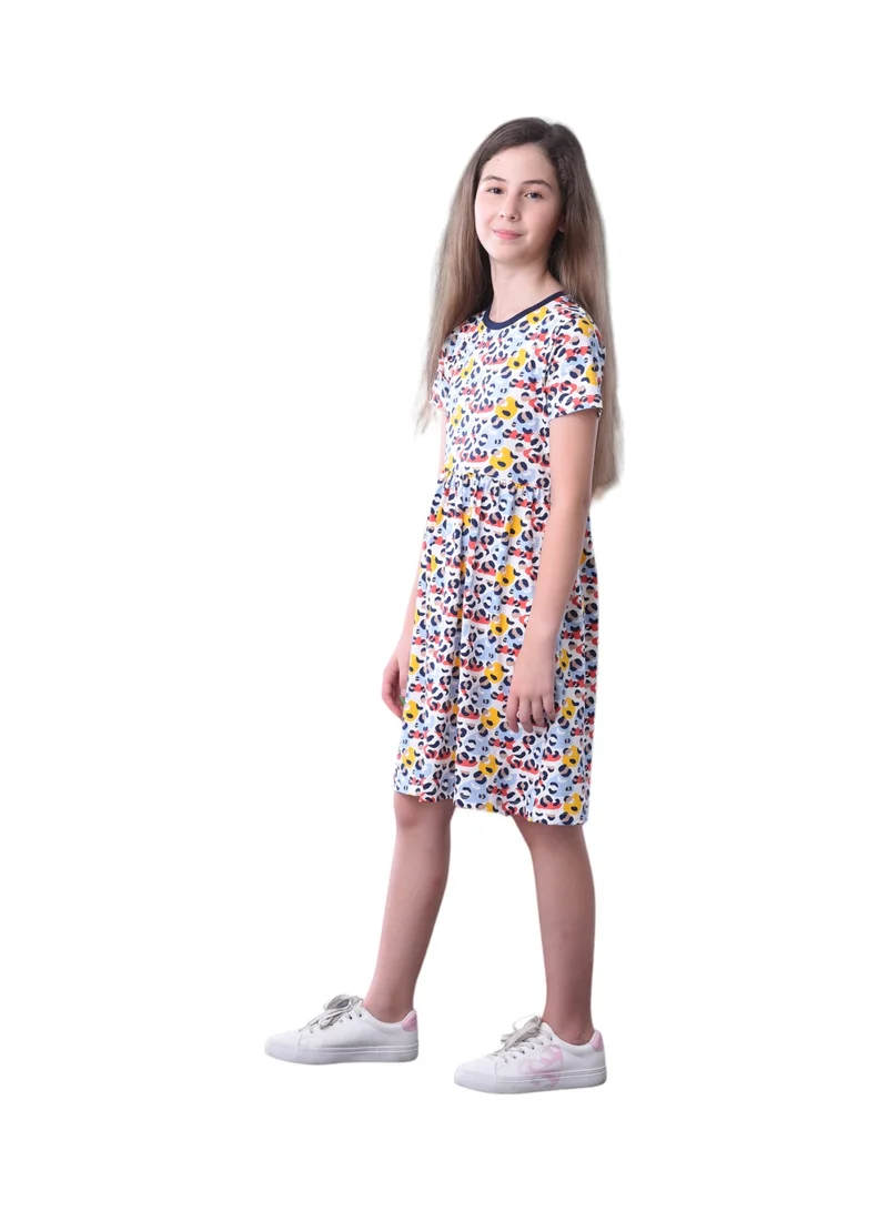 victor and jane Printed Fit-and-Flare Dress