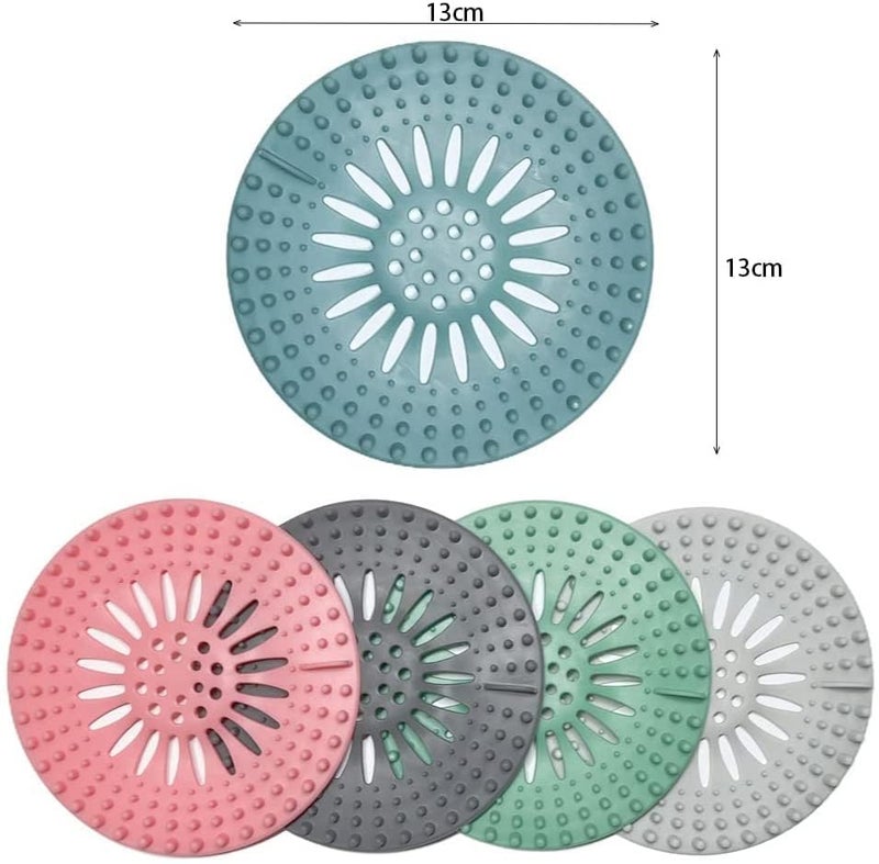 CEPLO Ceplo 2 Pcs Silicone Hair Catcher Durable Hair Stopper Shower Drain Covers and Clean Suit for Bathroom Bathtub and Kitchen Pack of 2 - Image 2