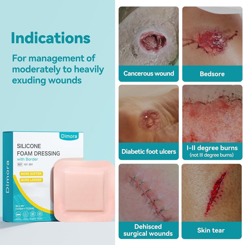 Dimora Silicone Foam Dressing  Ultra Soft Silicone Foam Dressing - Image 5