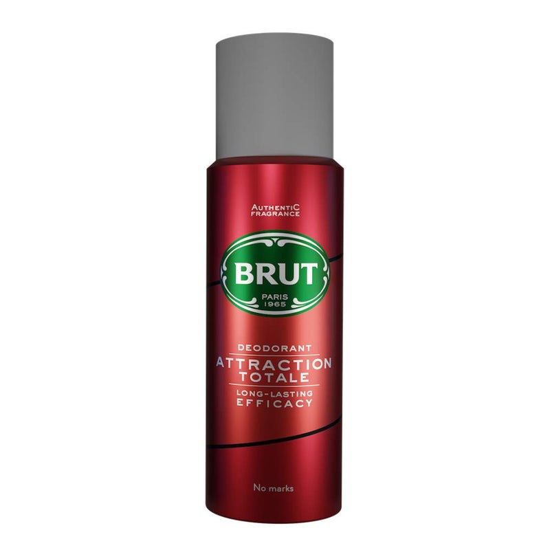 Brut Attraction Totale Deodorant for Men, 200 ml - Spices
