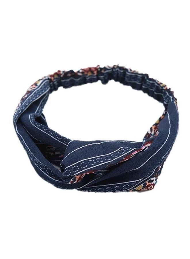 NIBEMINENT Vintage Cross Knot Hairbands Blue