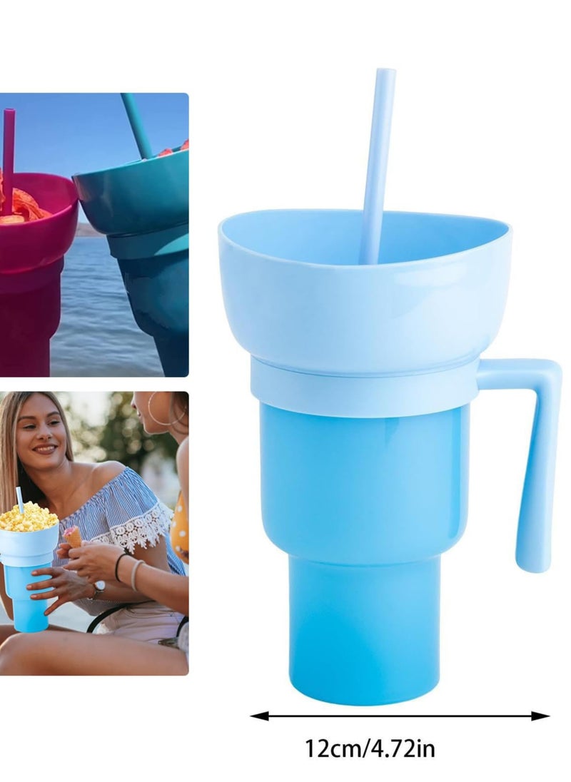 Stadium Tumbler with Snack Bowl, 2 In 1 Snack Tumbler with Straw, Leakproof Snack Cup, Reusable Snack and Drink Cup for Adults, Kids - pzsku/Z2551437C8F2E075654F6Z/45/_/1717029446/351224d6-5c79-4762-b830-15a0ea4a5efd