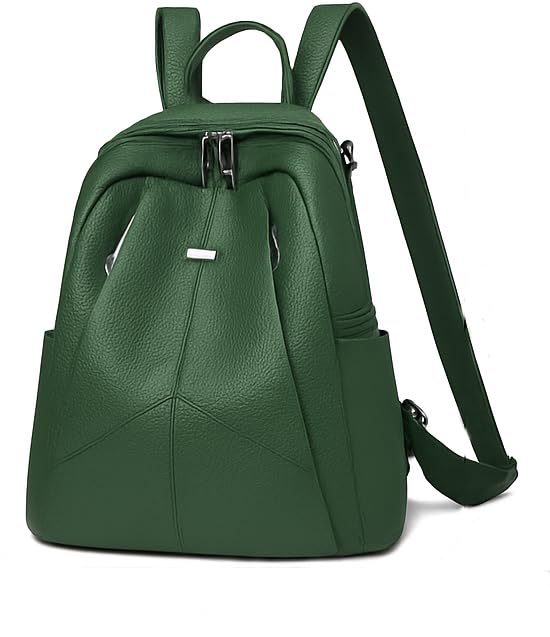 MUCHOVA Women Casual Travel Bags Stylish Medium Lightweight Backpack for Girls Fashion Multipurpose Shoulder Backpack (Green) - Image 1