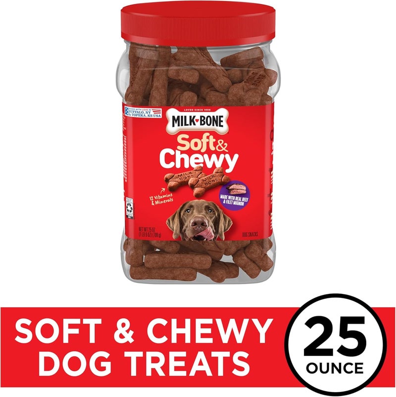 Milk-Bone Soft & Chewy Beef & Fillet Mignon Recipe Dog Treats, 740ml - Image 2