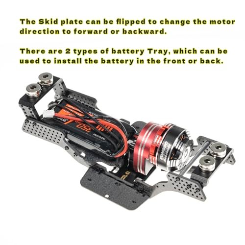 RampCrab Carbon Fiber Chassis Kit for SCX24 7 Angled Skid LCG Chassis Kit for Axial SCX24 C10 Upgrade Parts JLU Bronco Deadbolt - Image 5