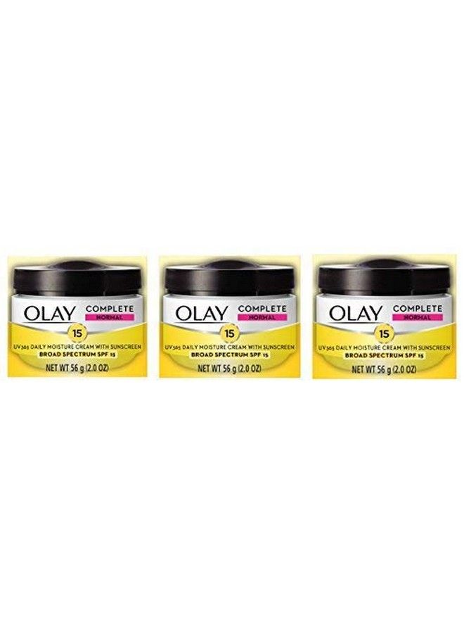 Olay مرطب وجه من كومبليت كريم ترطيب يو في طوال اليوم مع واقي الشمس SPF 15 البشرة العادية 2 أونصة (عبوة من 3) - Image 1