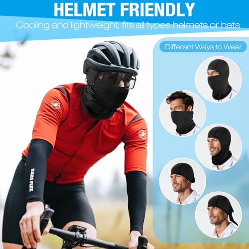 Haoteey 2 Pack Cooling Balaclava Summer Face Mask, UV Face Cover Sun Protection, Shiesty Full Face Masks for Men Motocycle Cycling - Image 5