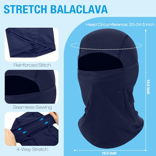 Haoteey 2 Pack Cooling Balaclava Summer Face Mask, UV Face Cover Sun Protection, Shiesty Full Face Masks for Men Motocycle Cycling - Image 3