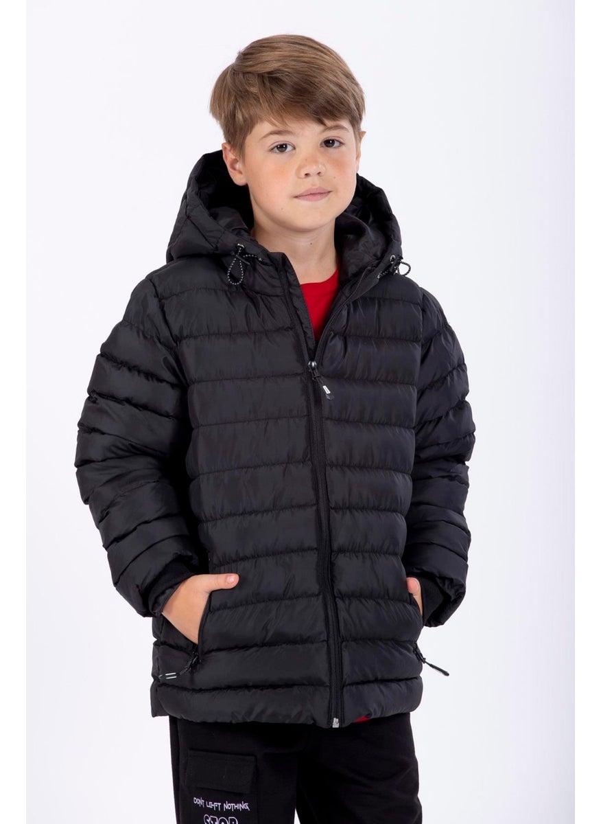 Hooded Long Sleeve Zippered Black Color Boy's Coat - pzsku/Z25515E6263CA18B2498EZ/45/_/1733933915/5afc8172-cacf-4a7f-ae53-3d96f3b7f435