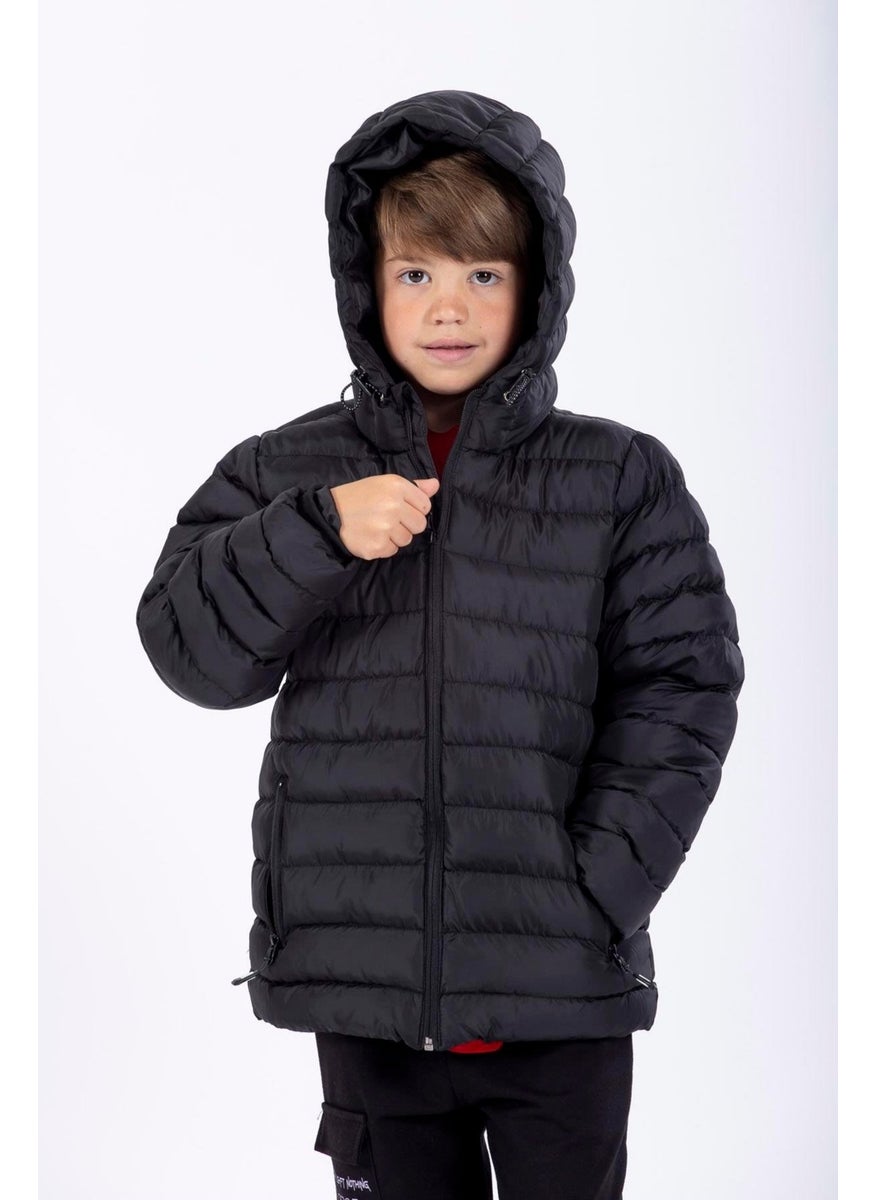 Hooded Long Sleeve Zippered Black Color Boy's Coat - pzsku/Z25515E6263CA18B2498EZ/45/_/1733933921/37b98634-3c69-4013-bb2d-fc59e073c970