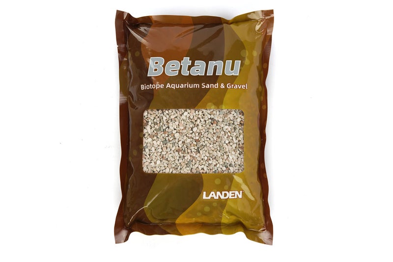 LANDEN Betanu Aquascape Sand for Aquarium Landscape, Natural Cosmetic Gravel, Granite Sand, Fish Tank Decorative Sand, Coarse Sand for Plants, Small Pea Gravel, Light Colored Gravel 3-5mm 2L (7lbs) - Image 1