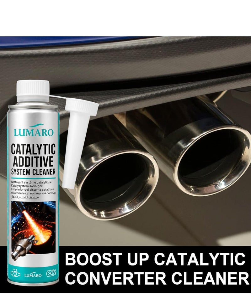Catalytic Converter Cleaner Fuel System Additive 450ML 4PCS, Catalytic System Cleaner for Petrol & Diesel Engines, Carbon Deposit Remover, Fuel Tank Treatment, Engine Performance Restorer, Fuel Efficiency Booster with Pouring Spout ERPC-L-4006 - Image 4