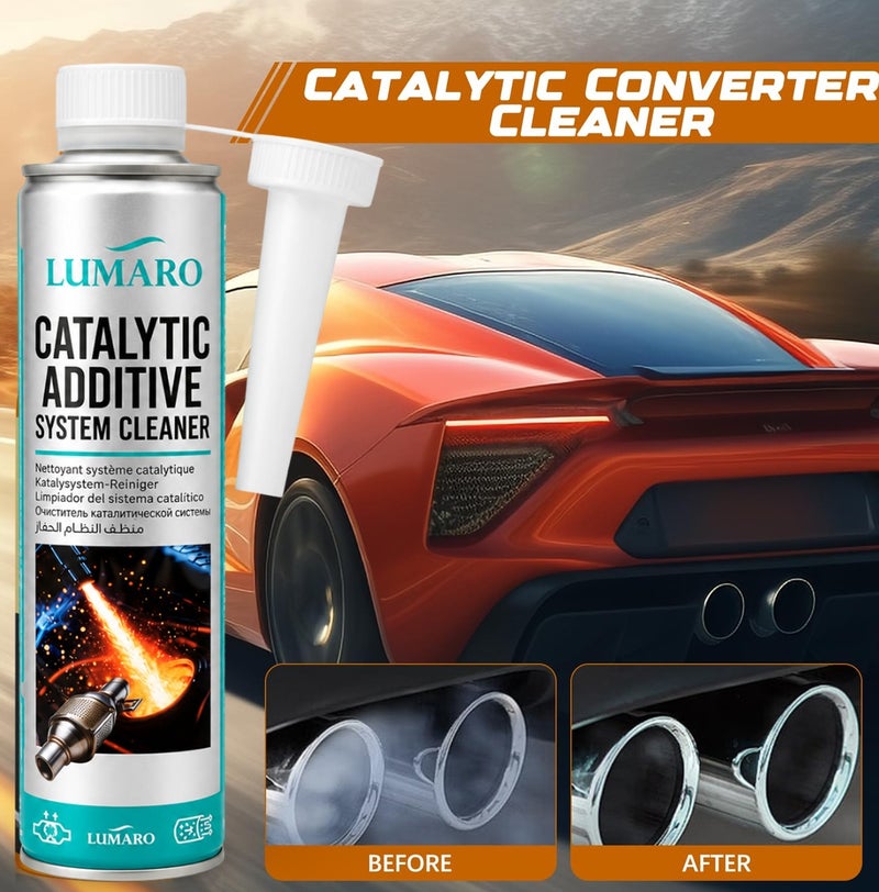 Catalytic Converter Cleaner Fuel System Additive 450ML 4PCS, Catalytic System Cleaner for Petrol & Diesel Engines, Carbon Deposit Remover, Fuel Tank Treatment, Engine Performance Restorer, Fuel Efficiency Booster with Pouring Spout ERPC-L-4006 - Image 5