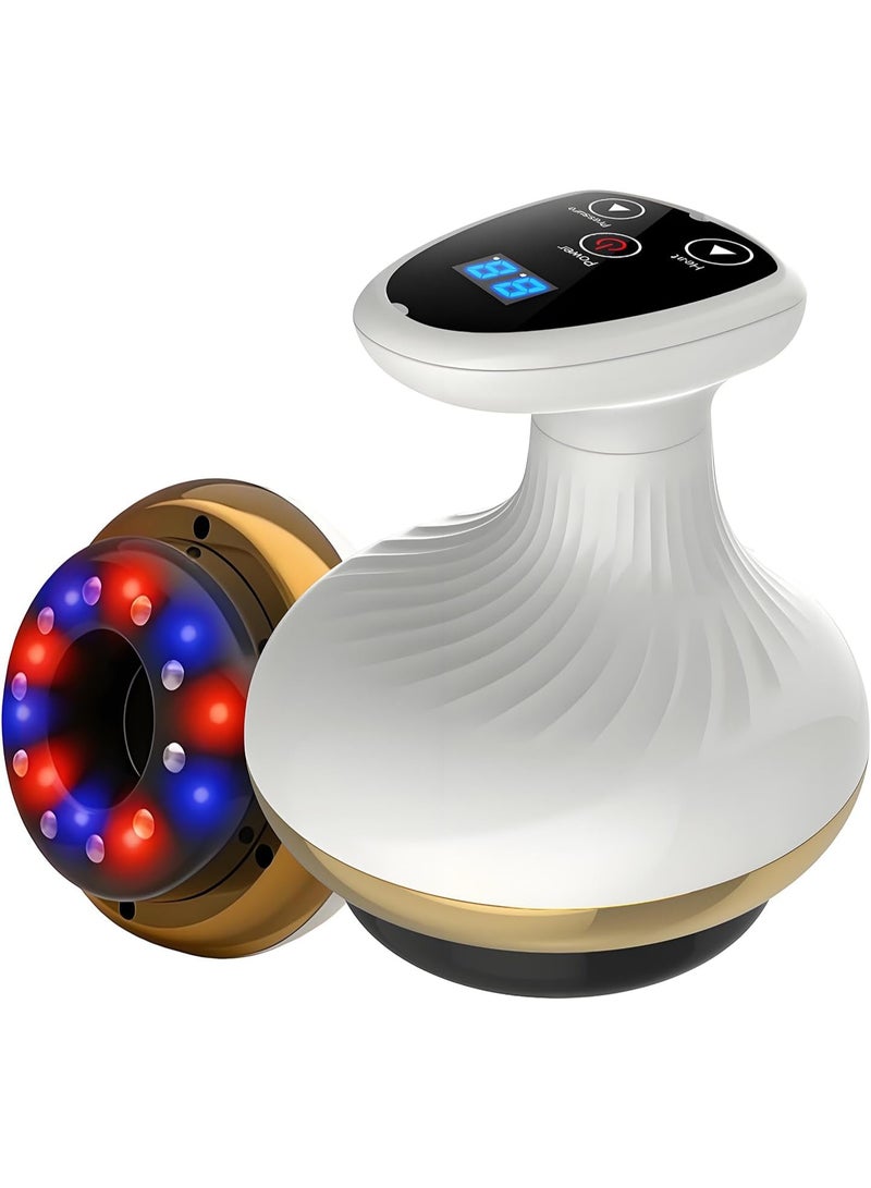 Vacuvia for Cellulite Machine with LED Light & Vibration, 9 Adjustable Suction Levels for Arms, Legs, Abdomen & Back, Rechargeable Handheld Body Massager for Skin Firming & Deep Relaxation - Image 1