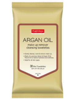 Purederm ARGAN OIL Make-up Remover Cleansing Towelettes  30sheets.  - Image 1