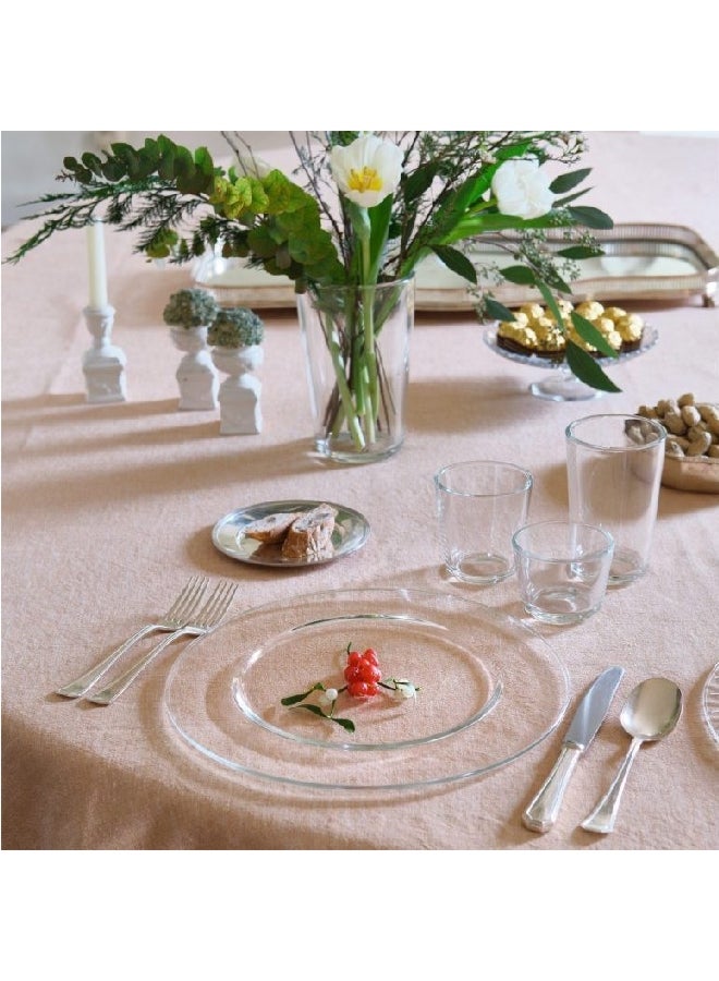 فيديفي VDVM100700/VDVS100522 مورانو طقم أطباق للمناسبات الخاصة زجاج عالي الدقة قطعتين شديد الشفافية 32 سم - Image 2