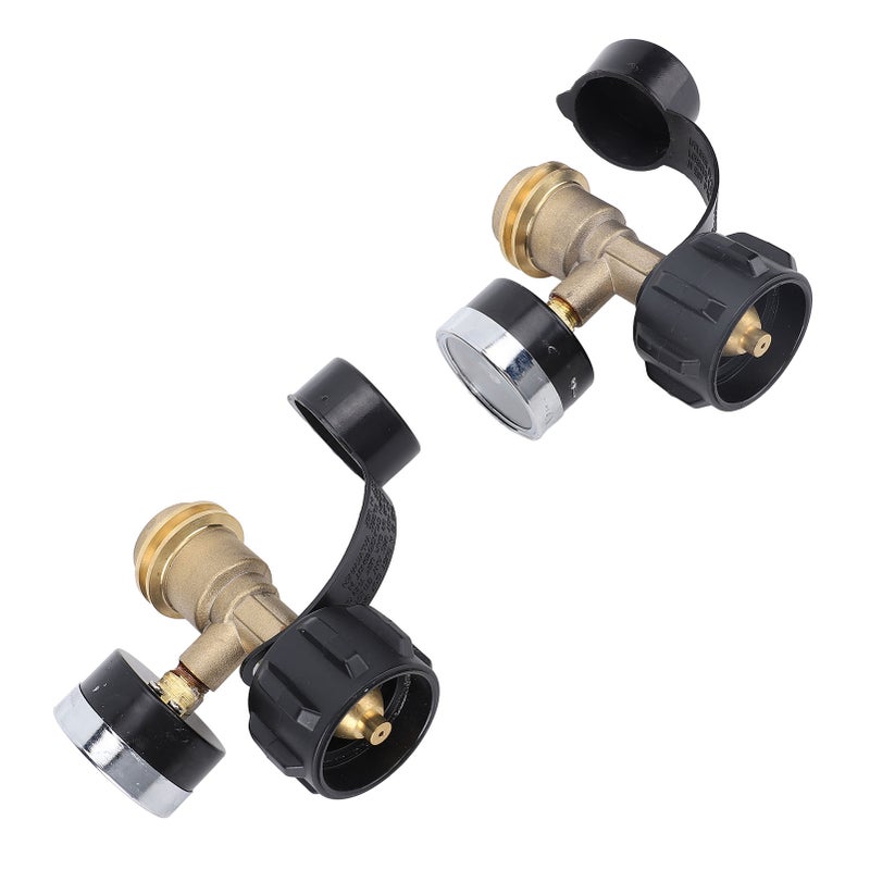 2 Pcs Gas Tank Gauge QCC1 POL Connector Gas Tank Pressure Meter Level Indicator for 5-40LB Tanks - Image 5