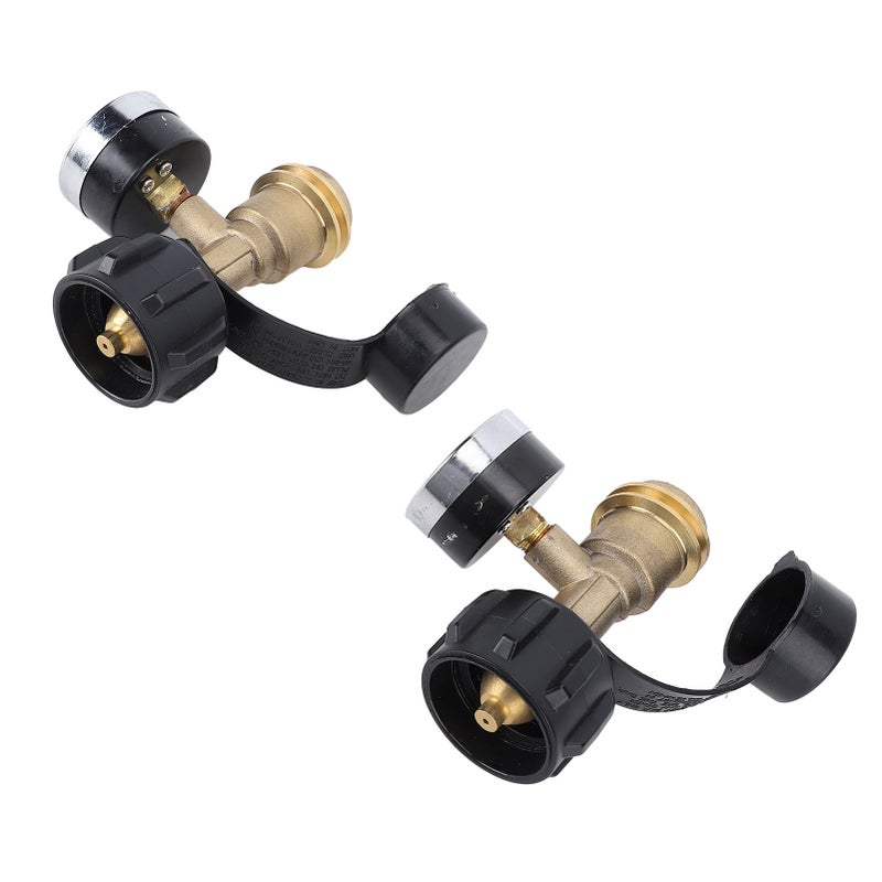 2 Pcs Gas Tank Gauge QCC1 POL Connector Gas Tank Pressure Meter Level Indicator for 5-40LB Tanks - Image 4