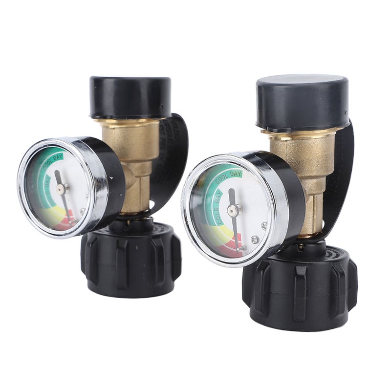 2 Pcs Gas Tank Gauge QCC1 POL Connector Gas Tank Pressure Meter Level Indicator for 5-40LB Tanks - Image 2
