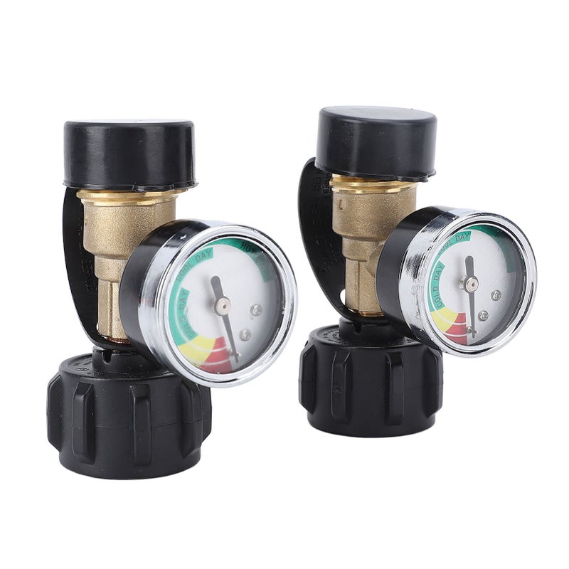 2 Pcs Gas Tank Gauge QCC1 POL Connector Gas Tank Pressure Meter Level Indicator for 5-40LB Tanks - Image 3