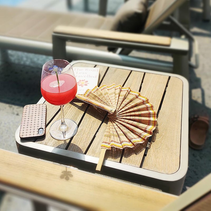 DAISYLIFE Bamboo Folding Hand Fan Natural_14 Inch X 11 Inch X 1 Inch - Image 2