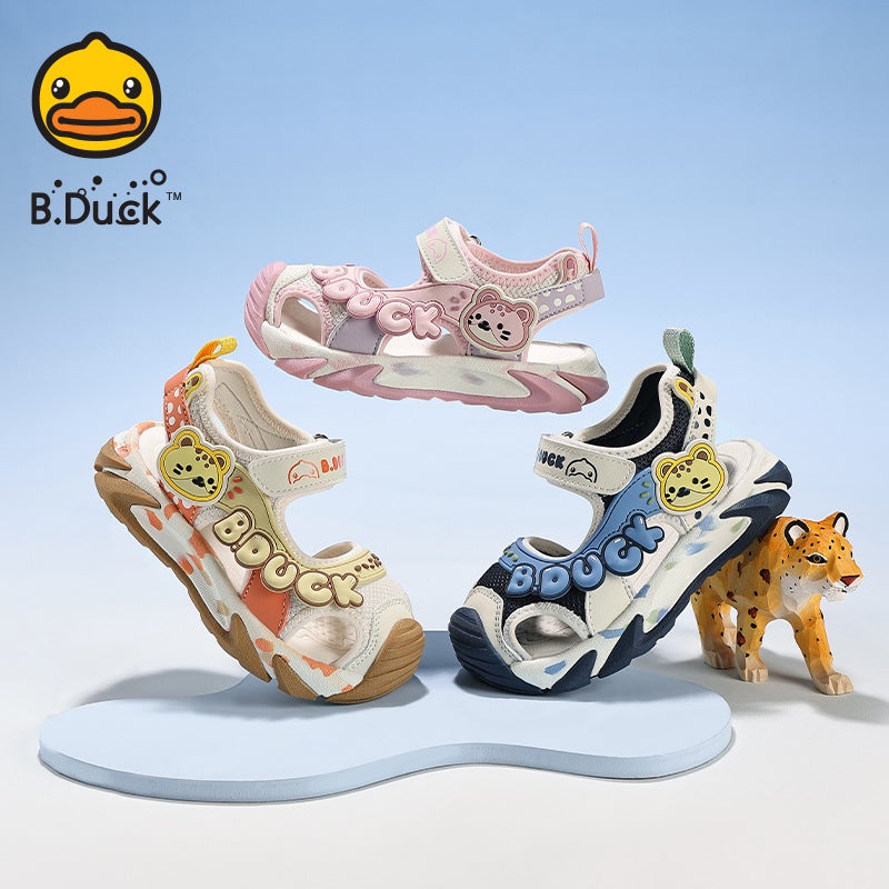 Authentic B.Duck New Children'S Cartoon Sandals Fashion Boys' Shoes Hollow Breathable Outdoor Baotou Girls' Shoes - Image 2