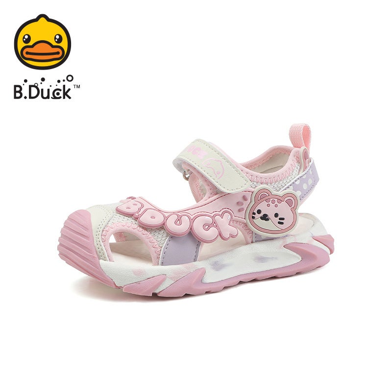 Authentic B.Duck New Children'S Cartoon Sandals Fashion Boys' Shoes Hollow Breathable Outdoor Baotou Girls' Shoes - Image 1