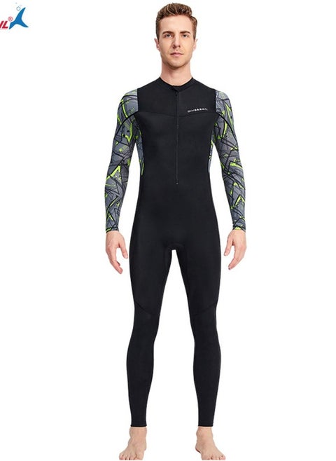 Thin Men's Fast Drying Swimming Diving Suits With Anti Jellyfish Surfing Effect Black