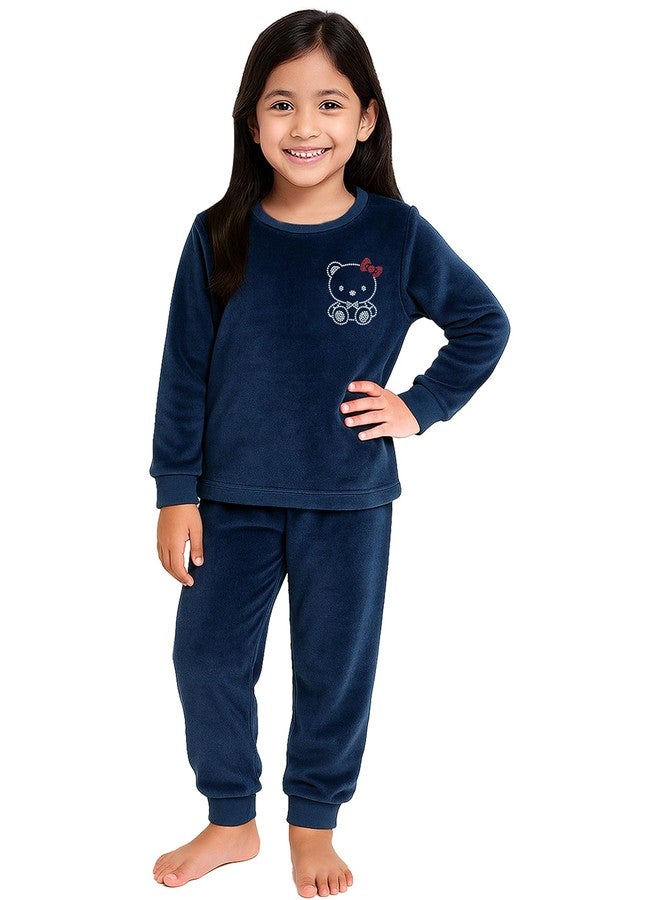 Kuchipoo Girl Winterwear Sweatshirt and Trackpant Set (KUC-PSUT-218, 18-24 months, Multi-Colored) - Image 1