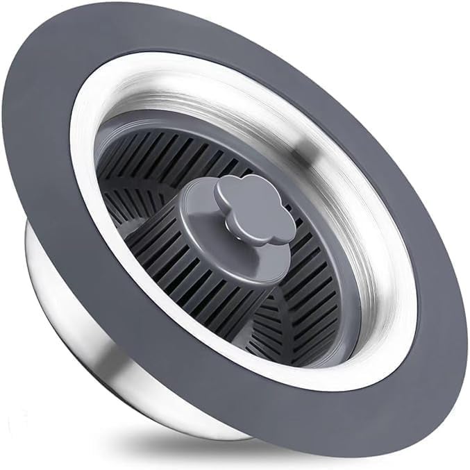 KPS 3 in 1 Sink Drain Strainer | Kitchen Sink Stopper | Fast Drainage Strainer Basket | Pop Up Sink Stopper | Stainless Steel Anti Clogging Food Catcher Filter | Hair Catcher (Pack of 1,Multicolor) - Image 1