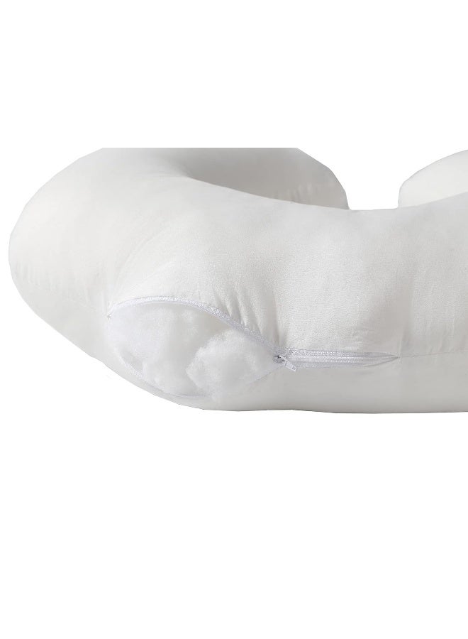 Aullar Nursing Pillow and Positioner with Cover for Breastfeeding and Bottle Feeding, Propping Baby, Tummy Time, Baby Sitting Support, Awake-Time Support (Pillow Only, 22" x 17.7" x 5.9") - Image 2