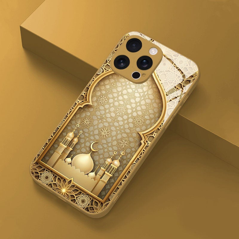 Elegant Islamic Architecture Phone Case - Luxurious Ultra-Clear Tempered Glass Design for iPhone Models - Image 2