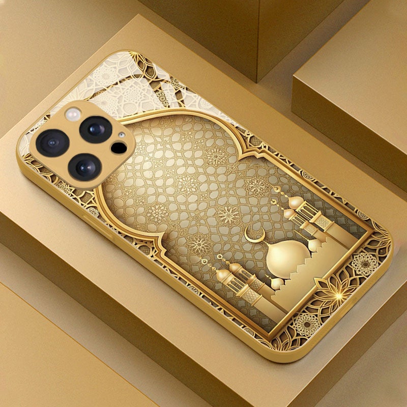 Elegant Islamic Architecture Phone Case - Luxurious Ultra-Clear Tempered Glass Design for iPhone Models - Image 1