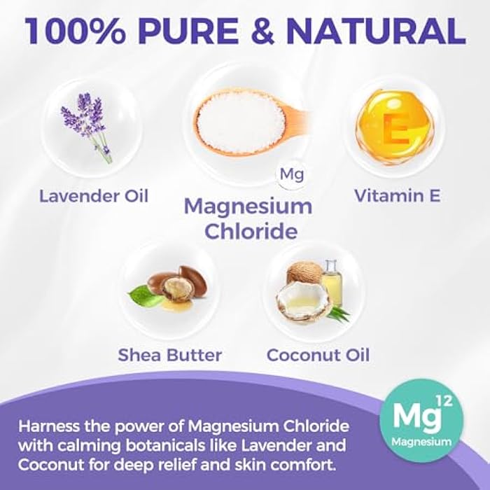 AAROVIBE Magnesium Cream - Hydrating Magnesium Lotion for Sleep, Natural Relief for Leg Cramps, Nighttime Cream for Feet, Joint Pain & Relaxation,Safe for Kids & All Skin Types (3.5oz) - Image 2