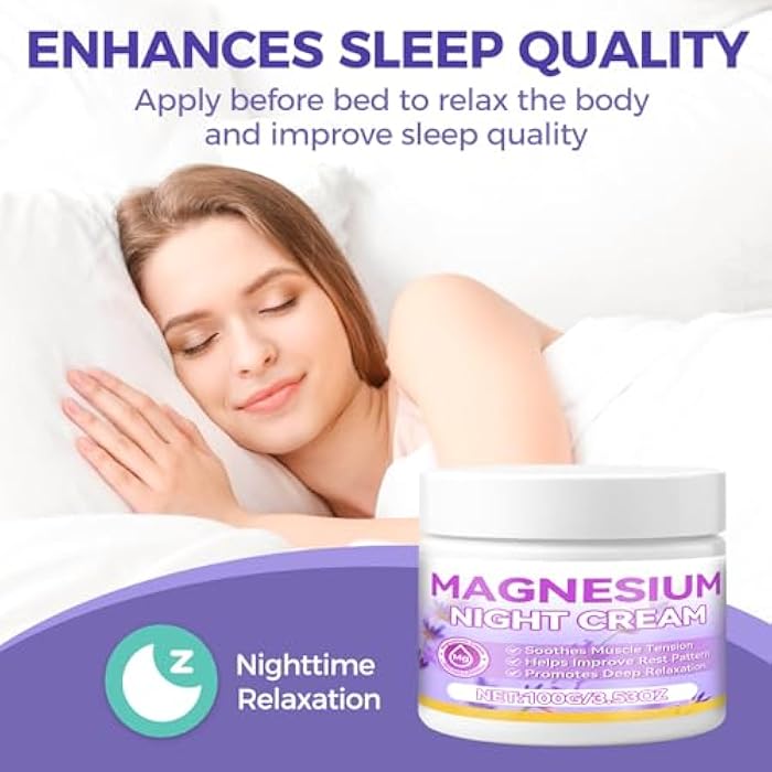 AAROVIBE Magnesium Cream - Hydrating Magnesium Lotion for Sleep, Natural Relief for Leg Cramps, Nighttime Cream for Feet, Joint Pain & Relaxation,Safe for Kids & All Skin Types (3.5oz) - Image 4