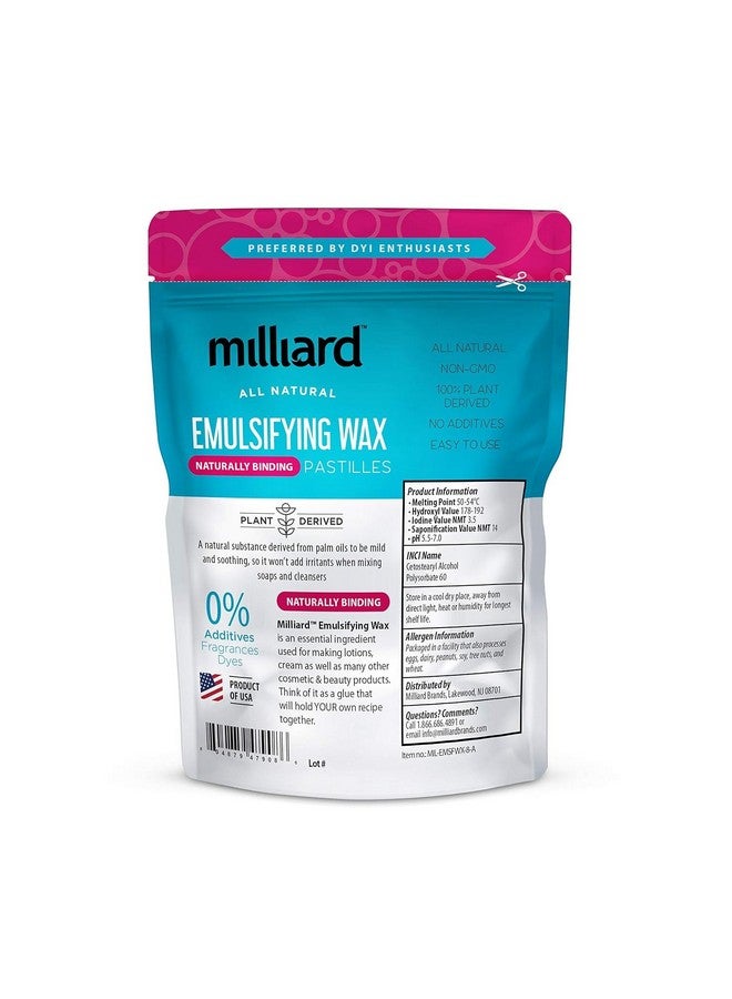 ميليارد شمع مستحلب غير معدل وراثيًا من ميليارد، مثالي للاستخدام المنزلي، والكريمات، والمستحضرات، والصابون - طبيعي 100% مشتق من النباتات (8 أونصة) - Image 2