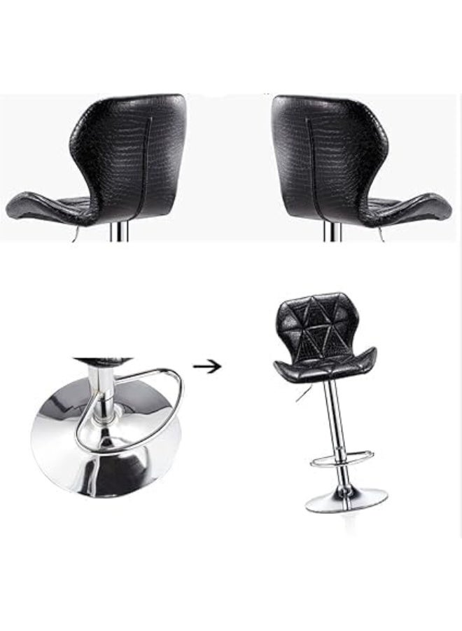 Modern Swivel Office Chair - Premium White Faux Leather - 360° Adjustable Height with Chrome Base - Padded Comfort for Home Office & Study Room - Ergonomic Rolling Chair - Image 5