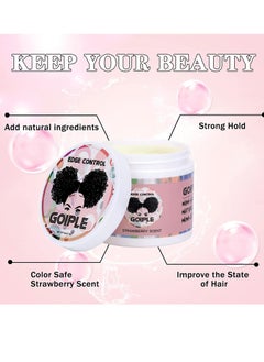 Goiple Goiple Edge Control Wax for Women - Strong Hold Non-Greasy Smoother with Brushes and Scarf, Strawberry Scent (4oz+0.7oz)  - Image 4